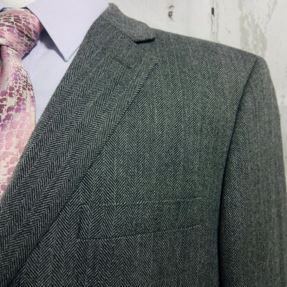 Joseph  Feiss Gold 44r Gray Suit Blazer Sports Co